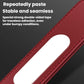 Temporary parking phone number sign, red with stitched edge and number window