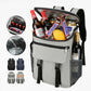 Vanaheimr insulated hiking backpack, open compartment with water bottles inside.
