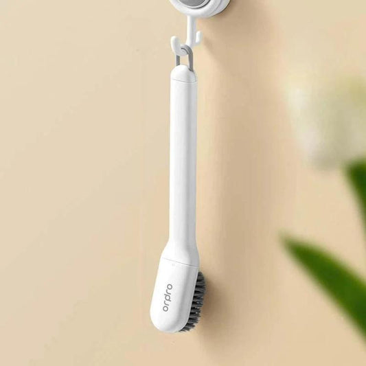 Ordpro Multifunctional Rotatable Long-Handle Cleaning Brush Portable Soft-Bristle Shoe Brush