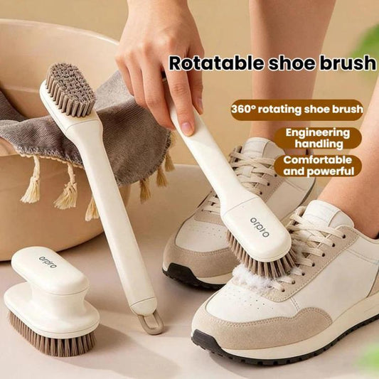 Ordpro Multifunctional Rotatable Long-Handle Cleaning Brush Portable Soft-Bristle Shoe Brush