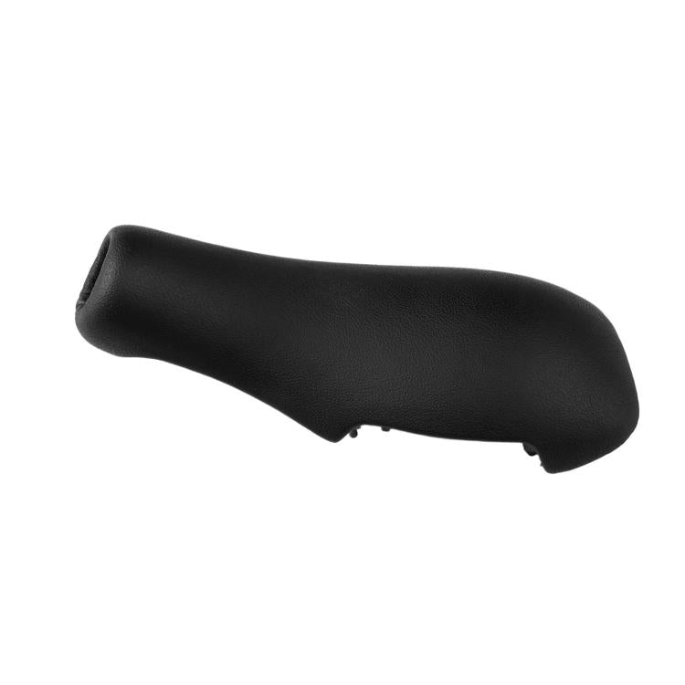 Black leather-look gear shift knob cover, side profile