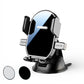 Black rotating car phone holder with vent side grips and base stand