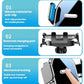 Car vent phone mount with anti-slip silicone pads, charging port, and locking