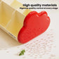 Heart-shaped red desktop cosmetic storage box with open compartments