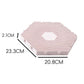 Pink hexagonal cat scratcher board, 20.8 x 23.3 cm top view