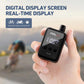 Black handheld air pump with digital screen and control buttons, smart inflator