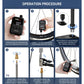 Air pump operation procedure graphic showing controller setup and nozzle connection