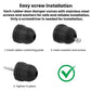 Rubber door bumper pads with stainless screws and washers for easy screw installation