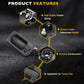 Black exterior handle with torsion spring and reinforced plastic components