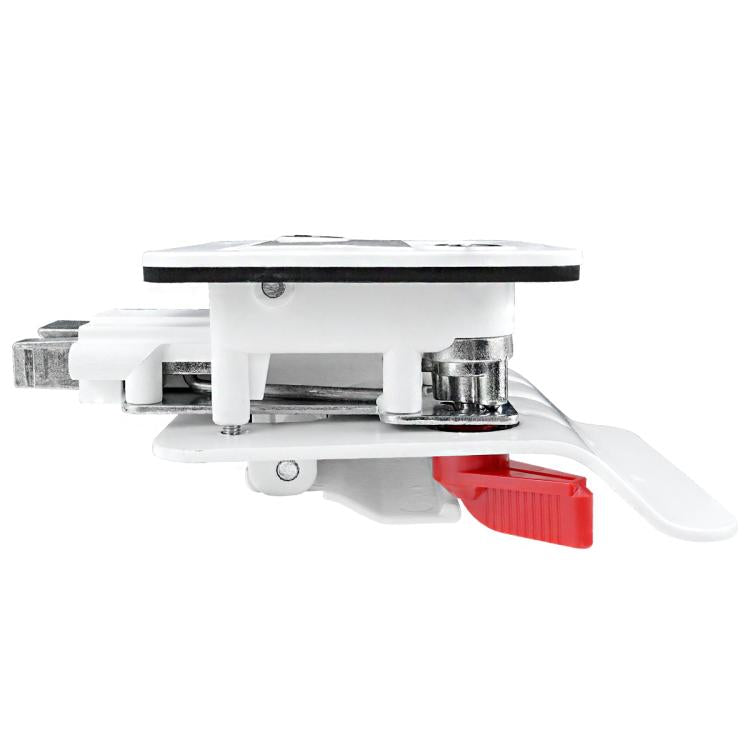 RV Conversion With Internal And External Opening Metal Panel Door Latches, White, Chrome