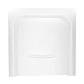 White RV door lock UV cover panel with recessed oval latch slot