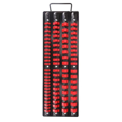 Portable Socket Storage Holder With Handle For 1/4, 3/8, 1/2 Inch Drive Sockets