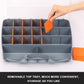 Hardware Tool Storage Box With Handle Adjustable Compartment Miscellaneous Box, Orange