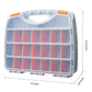 Hardware Tool Storage Box With Handle Adjustable Compartment Miscellaneous Box, Orange