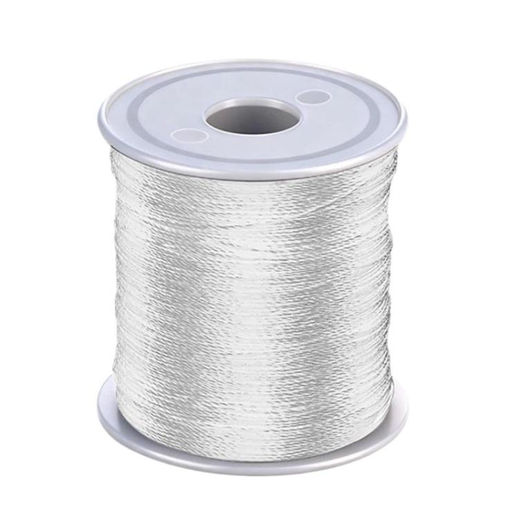 White fishing rod tying line spool for guide wire tie-down and binding