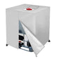Gray IBC tote cover with front opening flap and top access port for 1000L tank