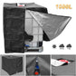 Black IBC tote cover with zippered front flap and top access port, full coverage