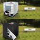Black IBC tote cover with front opening flap and top access port for 1000L tank