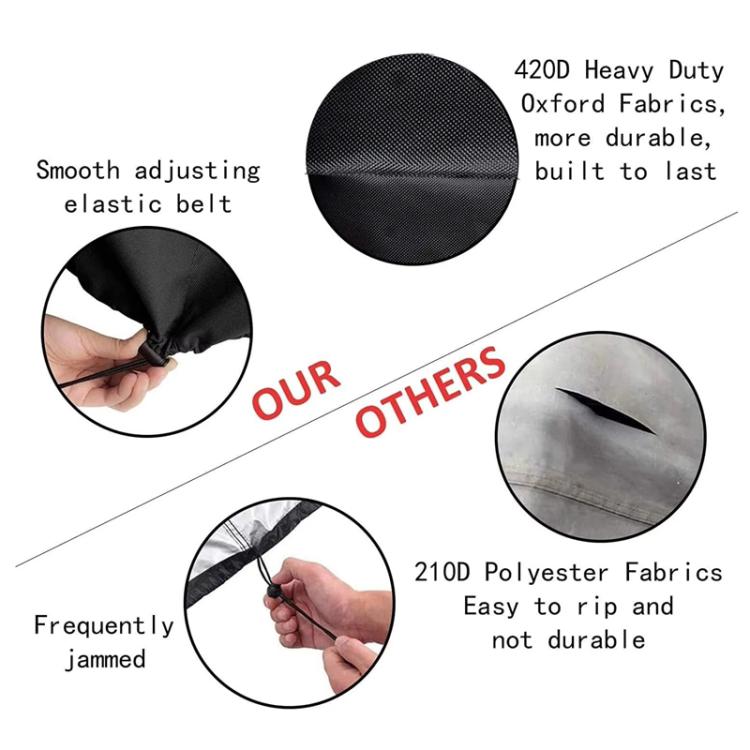 Black tire cover tarp with smooth adjust elastic belt and reinforced fabric texture
