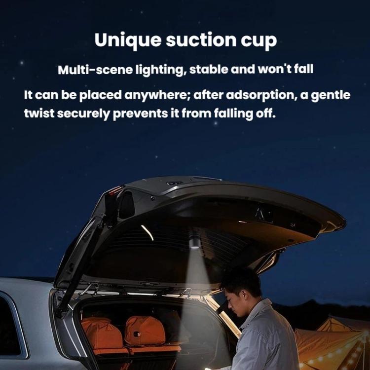 BEN.JACK magnetic car reading light with suction mount and adjustable head