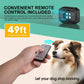 Black ultrasonic dog bark suppressant device with remote control and wireless control signal