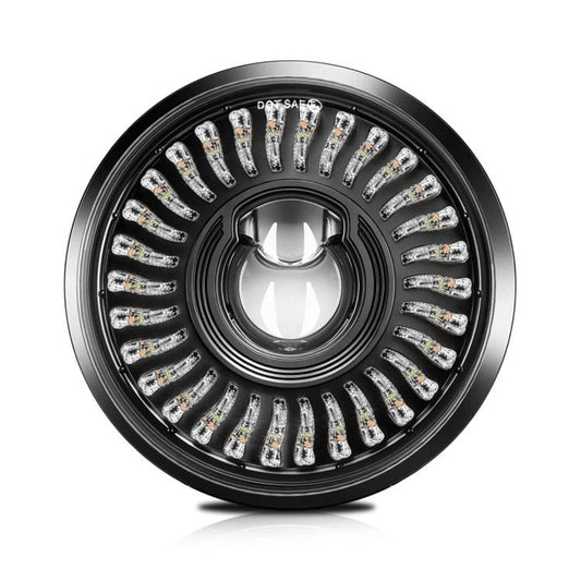5.75-Inch High-Power Motorcycle Headlight With Flowing Light And Cut-Line Halo, R26