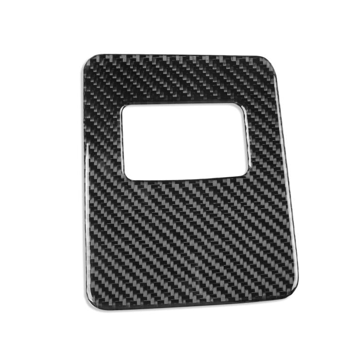 Black carbon-fiber glove box sticker with rectangular cutout (BYD Seal LHD)
