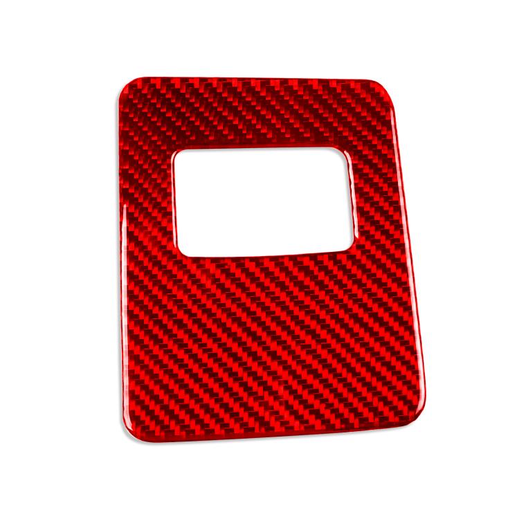 Red carbon-fiber glove box sticker with rectangular cutout (BYD Seal LHD)