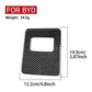 Carbon fiber-style glove box sticker dimensions, black with rectangular cutout
