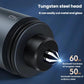 3-in-1 safety hammer head detail with dark metal body and round tungsten tip