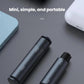 Portable safety hammer keychain, black matte cylinder with compact cap ends