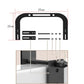 Adjustable metal mattress retainer baffle with spring tensioner and attachment hardware