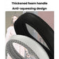 Thickened foam handle leash with anti-squeezing design, black and gray strap