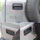 Black door handle bezel cover installed on vehicle door