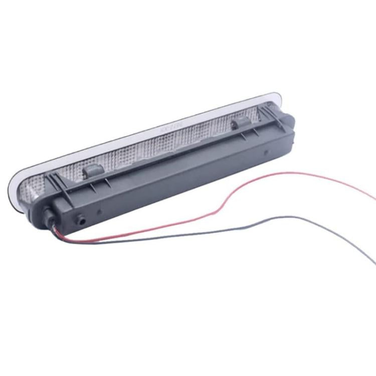 High-mounted brake light base with clear lens and red/blue wiring