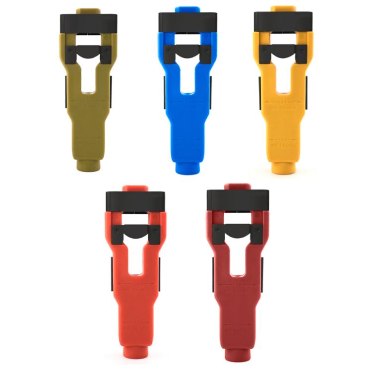 Multi-color door latch tenon tool set with black guide head and chisel-style blades