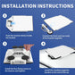 Magnetic mounting kit receiver and bracket with screw holes for installation
