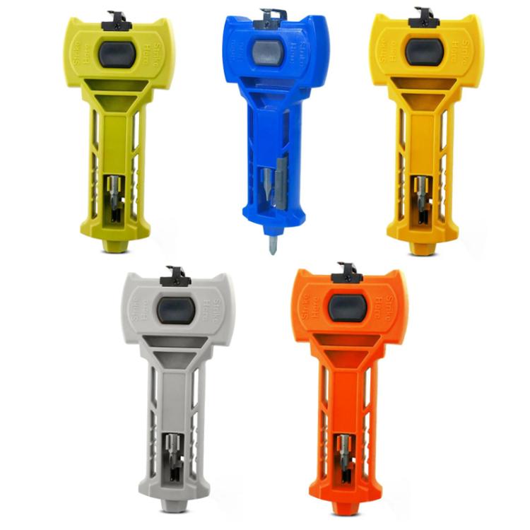 Door latch mortiser chisels in multiple colors: yellow, blue, gray, and orange sets.