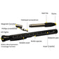 Multifunctional tool pen diagram showing LED light, ruler, stylus, and ballpoint tip