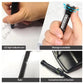 Multifunctional EDC tool pen held over paper with LED light and ruler markings