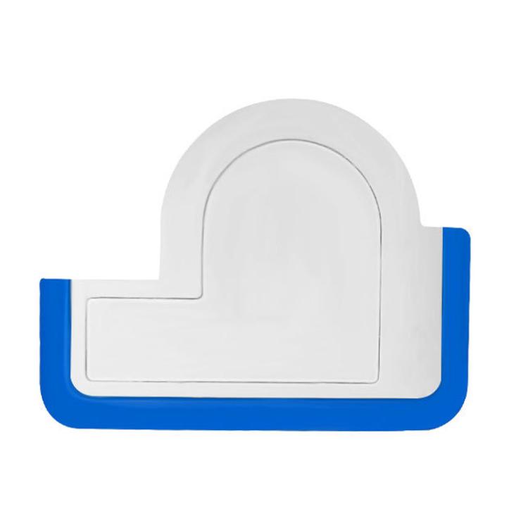 Robot vacuum roller handle accessory, white and blue plastic frame