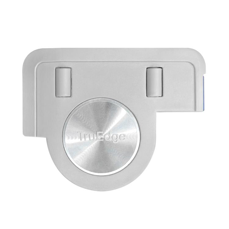 Robot vacuum roller handle accessory cover with TrueEdge label, white plastic