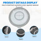 Vacuum dust cup bottom cover, circular translucent plastic with latch tabs