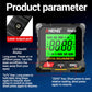 ANENG RN03 digital inclinometer with backlit LCD, buttons, and laser output port