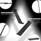 Black L-shaped metal mounting bracket with staggered holes for mailbox attachment