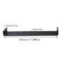 Black metal mounting bracket dimensions: 20cm long, 5cm wide, 1.7cm high