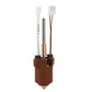 Ceramic hot end kit without heatsink, brown insulator, chrome nozzle and dual connector wires