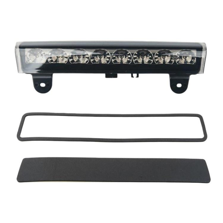 Rear tail light assembly with clear smoked lens and black mounting brackets
