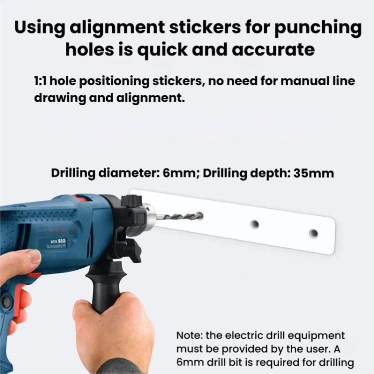 White wall-mount organizer bracket with predrilled holes for installation