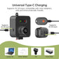 Electric dog fence transmitter with Type-C charging ports, showing charging plug and cable